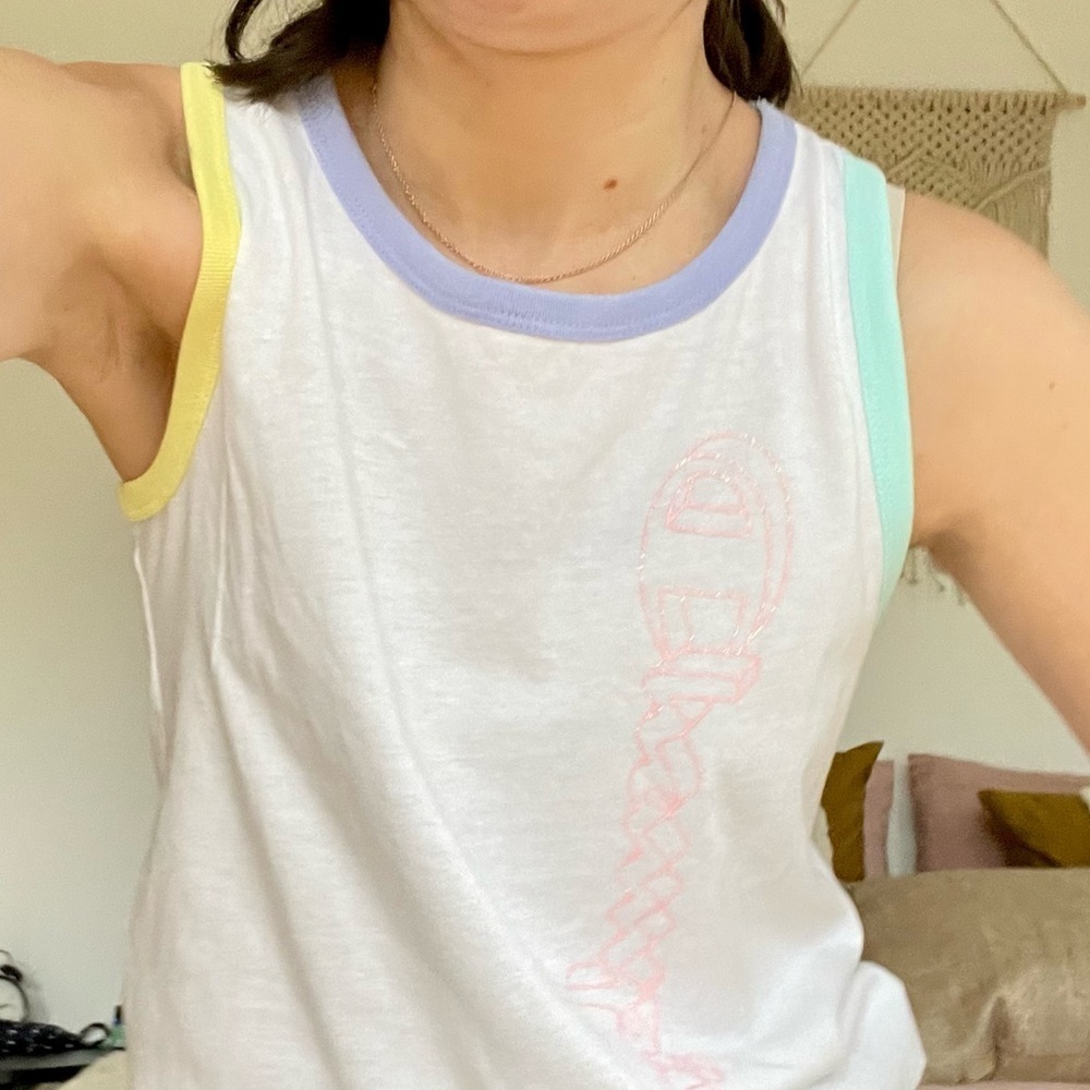 NWT  CHAMPION RACERBACK WHITE TANK - L